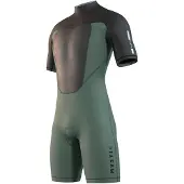 Mystic Brand Flatlock 3/2mm Kurzarm-shorty Mit Rückenreißverschluss