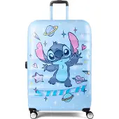 American Tourister Wavebreaker Disney Spinner 77 / 28 Disney Trolley Stitch Universe hellblau