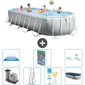 Intex Prism Frame Pool Oval - 610x305x122 cm - 6-teilig S573
