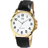 Q&Q Herrenuhr Kunstlederion 3 ATM