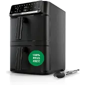Bosch Serie 6 MAFD661B7, Heißluftfritteuse, 12 l, Doppel, Schwarz, Berührung, Eigenständig
