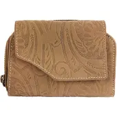 Akzent Wild Echt Leder Geldbörse mit Blumenprint