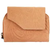 Akzent Wild Echt Leder Geldbörse mit Blumenprint