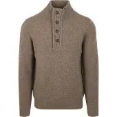 Barbour Pullover Essential Patch Half Zip Knitted Jumper Herren Dark Stone-XXL