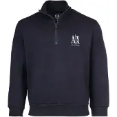 Armani Exchange Sweatshirt "Sweatshirt 1er Pack", Herren, Gr. S, blau (dunkelblau), Obermaterial: 79% Baumwolle CO. 17% Polyester PES. 4% Elasthan EL., Sweatshirts Sweatshirt