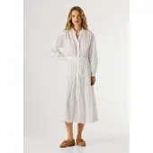 Pepe Jeans für Damen. PL9537781 Kleid Celeste weiß (M), Lässig, Baumwolle, Langarm