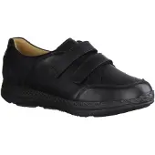 Ganter Karla Luise 2099370100 Damenslipper, Leder, Schwarz, sensitiv, bequem - Damenschuhe Bequeme Ballerina / Slipper, Schwarz, leder (calf-leder)