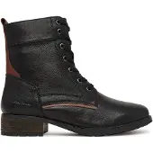 Josef seibel Stiefelette "Kate 07, schwarz-kombi", Damen, Gr. 41, schwarz (schwarz, kombi), Obermaterial: 100% Rindsleder Leather cow., Schuhe Stiefelette
