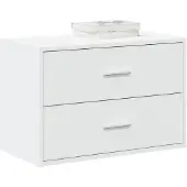 vidaXL Schrank mit 2 Schubladen Weiß 60x31x40 cm Holzwerkstoff