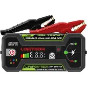 Lokithor Jumpstarter J1350 PRO – 12 V, 1350 A, LiFePO4 – Powerbank 30 W – Für PKW, Benziner bis 6,5 l und Diesel bis 3,5 l – LED-Taschenlampe