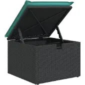 vidaXL 7-tlg. Garten-Sofagarnitur mit Kissen Braun Poly Rattan
