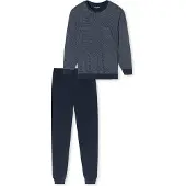 Schiesser Schlafanzug "Comfort Essentials" 2 tlg. mit gestreiftem Oberteil