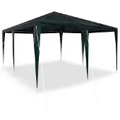 vidaXL Party-Zelt Grün 400 x 400 x 266 cm Polyethylen und Stahl