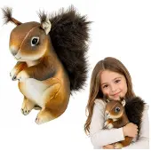 Wisam Plüsch-Eichhörnchen-Maskottchen, Kuscheltier, realistisch, braun, 22