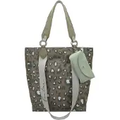 Fritzi aus Preußen Schultertasche Handtasche Canvas Izzy02 Tote Leo Jungle grün