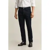 Gant für Herren. 1000020 Jeans Slim Fit Dunkelblau Gewaschen (36/34), Lässig, Baumwolle, Denim, Marine