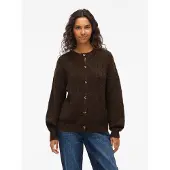Vila Strickjacke "VILAMPE O-NECK L/S KNIT CARDIGAN-NOOS" Materialmix, regular fit