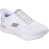 SKECHERS Slip-On Sneaker "GO WALK FLEX-MASTER", Herren, Gr. 45, Textil, weiß (weiß, rot), Schuhe Slip-On Sneaker, Schlupfschuh, Halbschuh, Freizeitschuh mit elastischen Schnürsenkeln