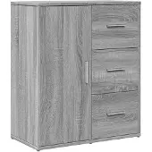 vidaXL Sideboards 2 Stk. Grau Sonoma-Eiche 60x31x70 cm Holzwerkstoff