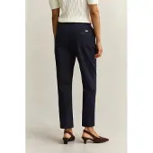 Gant Chinohose , Damen, Gr. 38, N-Gr, blau (evening blau), Twill, Obermaterial: 98% Baumwolle, 2% Elasthan, slim fit knöchelfrei, Hosen Chinohose, classic slim fit, leicht verkürzt