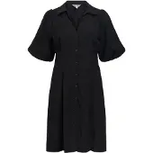 Object V-ausschnitt Puffärmel Kleid