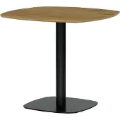 Autronic Stůl jídelní deska MDF Nachbildung dub černý kov (DT-X7117 OAK)
