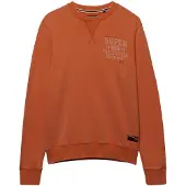 Superdry für Herren. M2014466A Vintage Prep Relaxed Crew Sweatshirt orange (XL), Lässig, Baumwolle