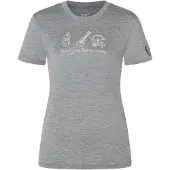 Super.natural - Women's Van Life Bio Jersey Tee - Merinoshirt Gr XS grau/weiß