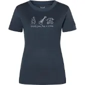 Super.natural - Women's Van Life Bio Jersey Tee - Merinoshirt Gr XL blau/grau