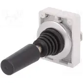 Eaton 187077 Joystick, Flat Front (Bohrloch 30,5 mm), mit einem Schaltpunkt je Betätigungsrichtung, mit Metallachse, 4 Stellungen, Frontring Metall