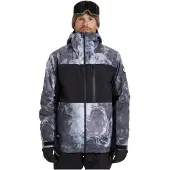 Quiksilver Snowboardjacke "Sycamore Printed 10K", Herren, Gr. XL, schwarz-weiß (thermostamp grayscale), Obermaterial: 55% Polyester, 45% Polyester., Jacken Snowboardjacke