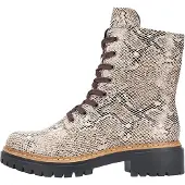 Rieker Damen Stiefelette mit Plateau Boot mit Blockabsatz 72627, Größe:41 EU, Farbe:Beige