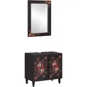 vidaXL Badezimmerschrank-Set 2 stk. 62 x 33 x 58 cm Massivholz Mango