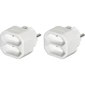 Hama 00223211, Drinnen, Gerade, Weiß, 2 AC-Ausgänge, 2 Stück(e), 230 mm