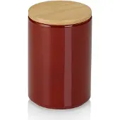 kela Küchenbehälter, Keramik/Bambus, 0,7 l, Durchmesser 10 x 15 cm, rot Cady /