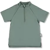 Sterntaler Badeanzug "Badeshirt kurzarm uni", Kinder, Gr. 116, Einheitsgröße, grün (mattgrün), Obermaterial: 82% Polyamid PA. 18% Elasthan EL., Badeanzüge Badeanzug