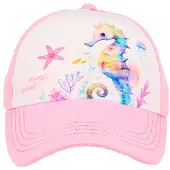 Maximo - Girl's Cap Frottee Seepferd Klettverschluss - Cap Gr 49-51 cm rosa