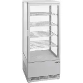 Saro Kühlvitrine SC 80/100, weiß, Hochwertiger Kühlschrank vereint modernes Design mit praktischen Funktionen, Modell SC 100, 98 Liter