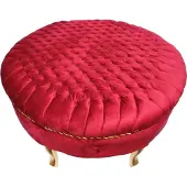 Casa Padrino Riesiger Barock Rundhocker Hocker Bordeaux / Gold Mod2