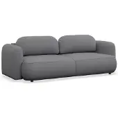 Selsey Tvoya – 3-Sitzer Schlafsofa mit Chenille-Bezug, Grau