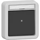 Gira 2-Poliger LED Kippschalter Mit Beschriftungsfläche Grau - 311235