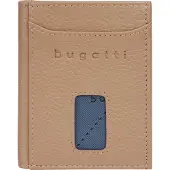 Bugatti Geldbörse "SECURE SLIM", Damen, beige, Leder, leicht glänzend, unifarben, Kleinlederwaren Geldbörse, echt Leder