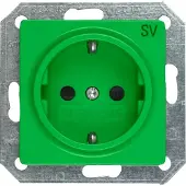 Siemens 5UB1900 DELTA i-system SCHUKO-Steckdose mit Bedruckung SV u. erh. Berührungsschutz, grün