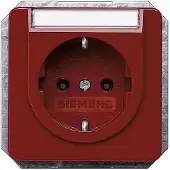 Siemens 5UB1476 DELTA profil SCHUKO-Steckdose mit Schriftfeld, rot
