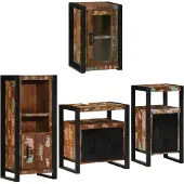 vidaXL Badezimmermöbel-Set 4 stk. Mehrfarbig 55 x 35 x 60 cm