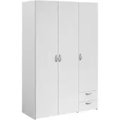 Furn.Design Kleiderschrank "Enjour" in weiß Drehtürenschrank 3-türig 120 cm, 5 Wäschefächer