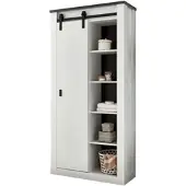 Furn.Design Garderobenschrank "Stove" weiß Pinie anthrazit Flurschrank 93 x 201cm