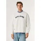 Pepe Jeans für Herren. PM5800146 Off-white Gio Sweatshirt (L), Weiß, Lässig, Baumwolle