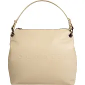 Bugatti Henkeltasche "DAPHNE", Damen, Gr. B/H/T: 34cm x 29cm x 13cm onesize, beige, Leder, leicht glänzend, unifarben, Taschen Henkeltasche, echt Leder