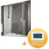 Sundirect MD300-Plus Spiegel Infrarotheizung 60x60cm 300Watt mit Smart1.0 Pro Wifi-Thermostat